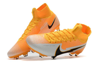 Nike Mercurial Superfly 7 Elite FG High-Tops Football Boots - Orange/White/Black