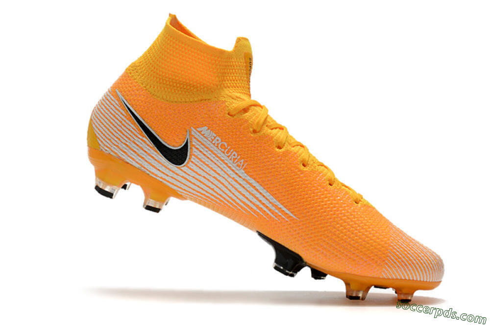 Nike Mercurial Superfly 7 Elite FG High-Tops Football Boots - Orange/White/Black 7
