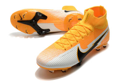 Nike Mercurial Superfly 7 Elite FG High-Tops Football Boots - Orange/White/Black