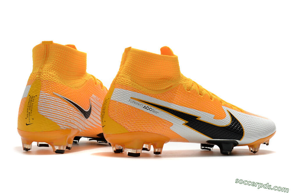 Nike Mercurial Superfly 7 Elite FG High-Tops Football Boots - Orange/White/Black 9