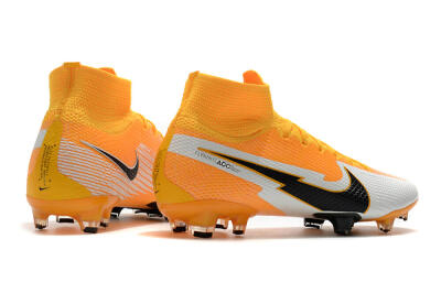 Nike Mercurial Superfly 7 Elite FG High-Tops Football Boots - Orange/White/Black