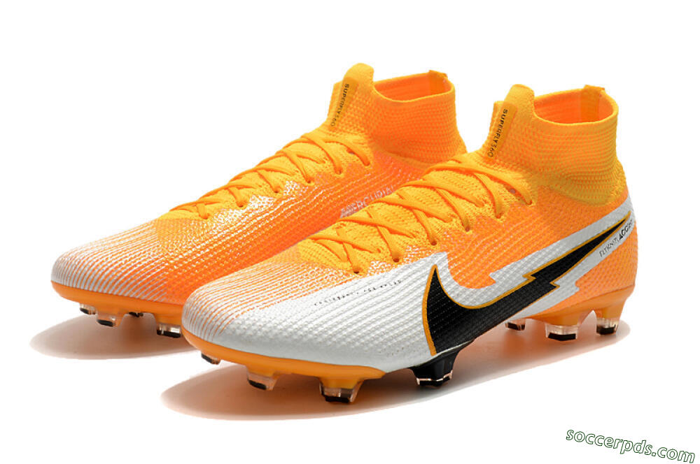 Nike Mercurial Superfly 7 Elite FG High-Tops Football Boots - Orange/White/Black 5