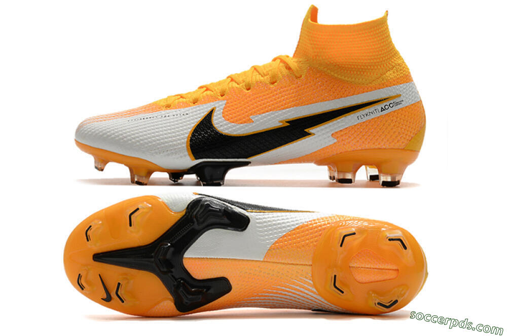 Nike Mercurial Superfly 7 Elite FG High-Tops Football Boots - Orange/White/Black 0