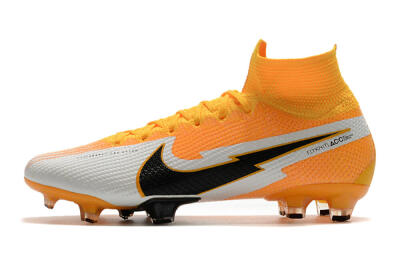 Nike Mercurial Superfly 7 Elite FG High-Tops Football Boots - Orange/White/Black