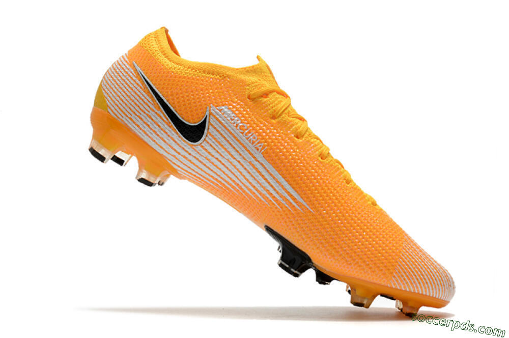 Nike Mercurial Vapor 13 Elite FG Low-Tops Football Boots - Orange/White/Black 7