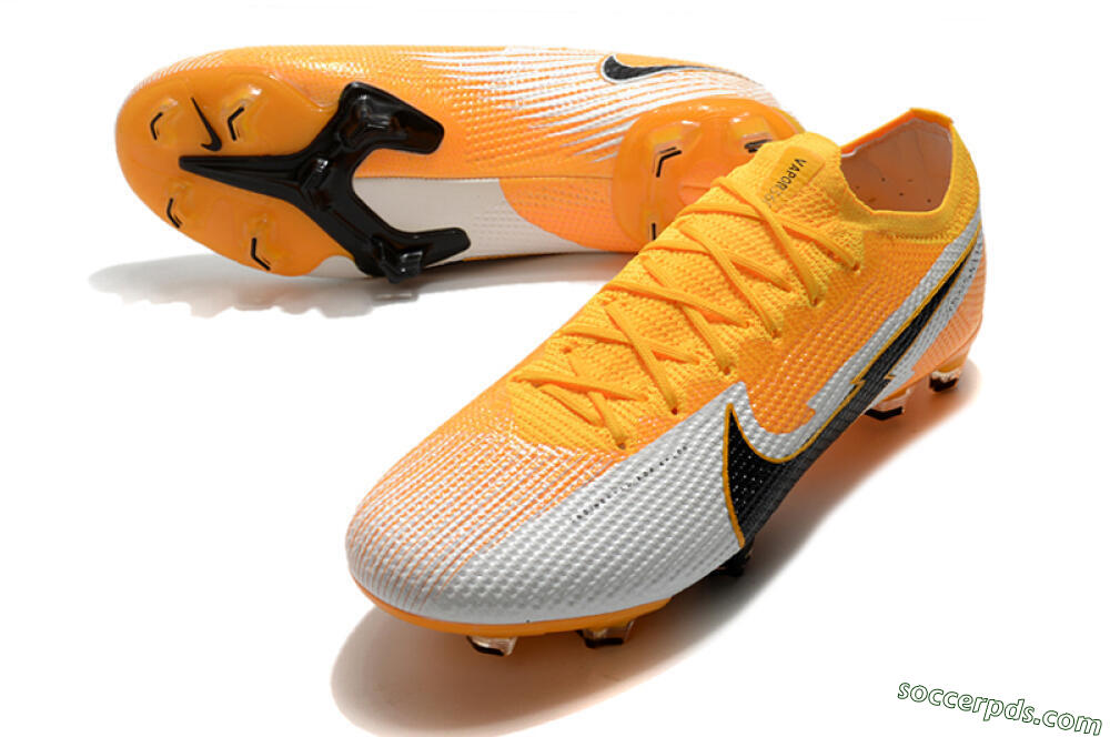 Nike Mercurial Vapor 13 Elite FG Low-Tops Football Boots - Orange/White/Black 3