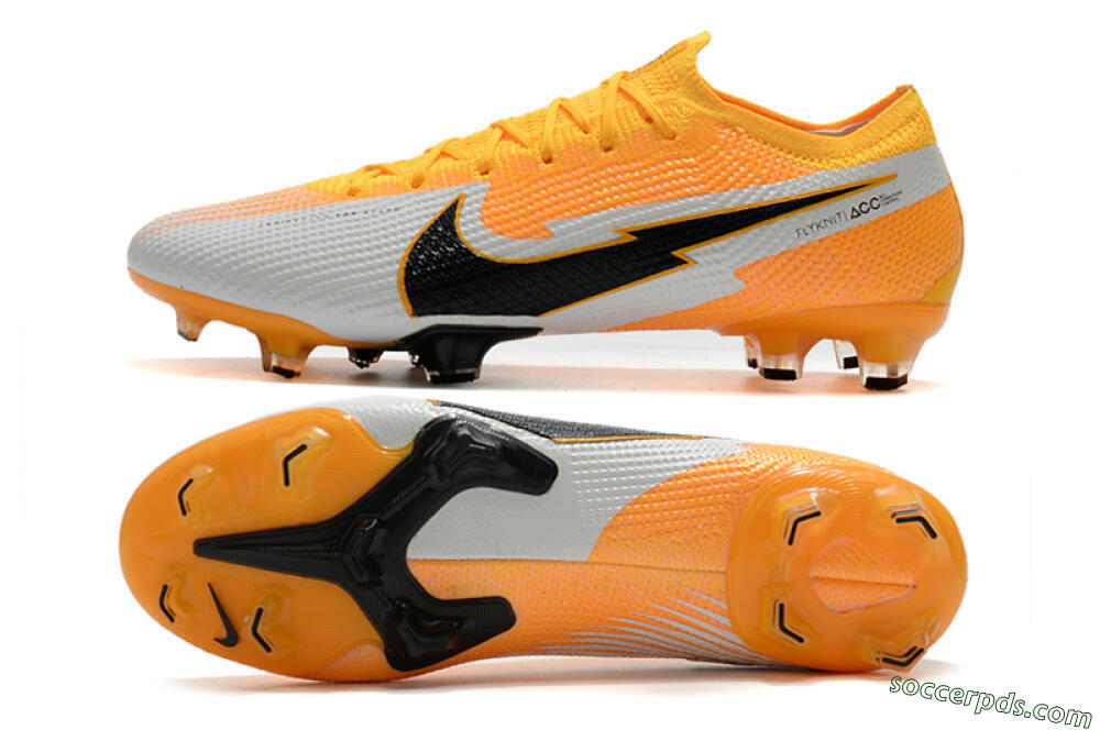 Nike Mercurial Vapor 13 Elite FG Low-Tops Football Boots - Orange/White/Black 0