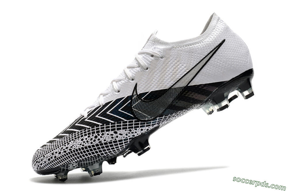 Nike Mercurial Vapor 13 Elite FG Low-Tops Football Boots - Black/White/Blue 8