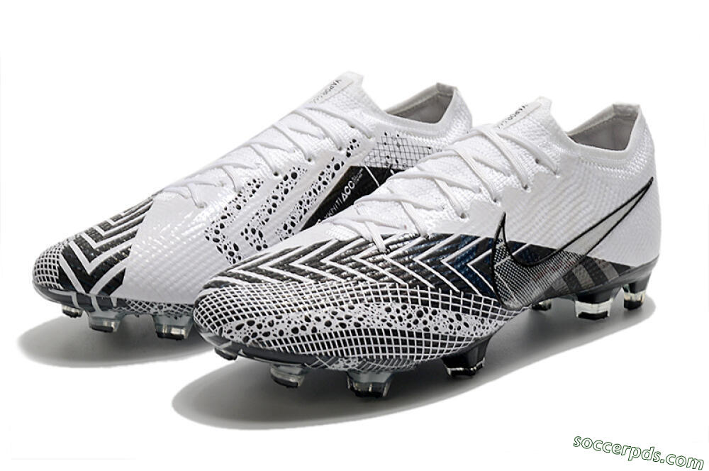 Nike Mercurial Vapor 13 Elite FG Low-Tops Football Boots - Black/White/Blue 5