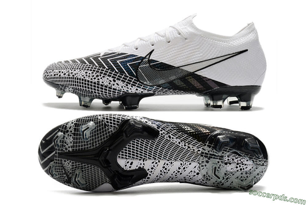 Nike Mercurial Vapor 13 Elite FG Low-Tops Football Boots - Black/White/Blue 0