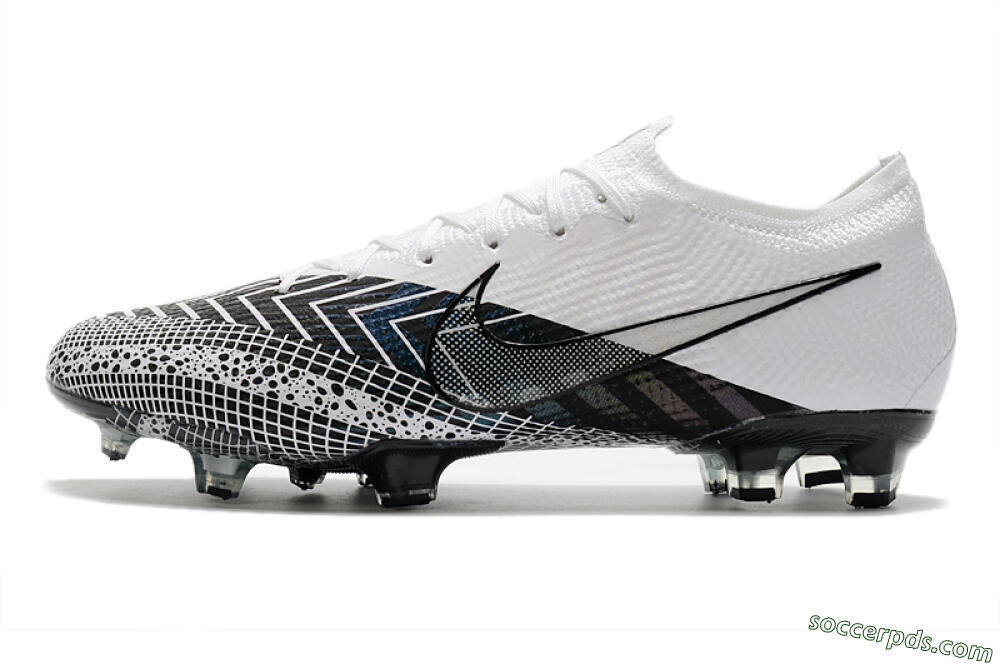 Nike Mercurial Vapor 13 Elite FG Low-Tops Football Boots - Black/White/Blue 2