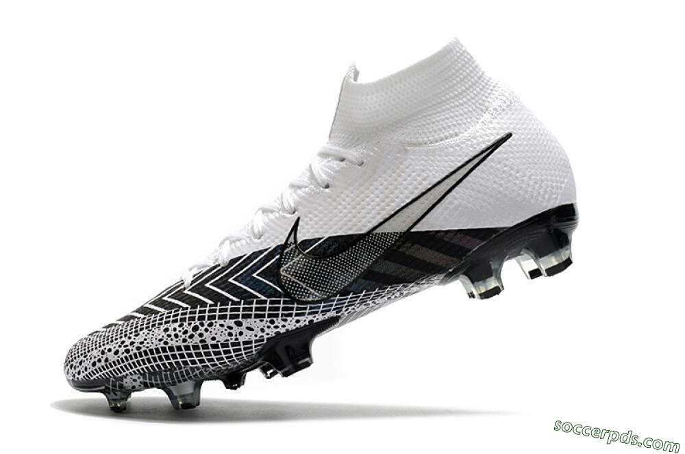 Nike Mercurial Superfly 7 Elite FG High-Tops Football Boots - Black/White/Blue 8
