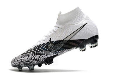 Nike Mercurial Superfly 7 Elite FG High-Tops Football Boots - Black/White/Blue