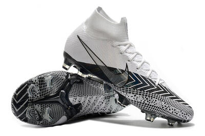 Nike Mercurial Superfly 7 Elite FG High-Tops Football Boots - Black/White/Blue