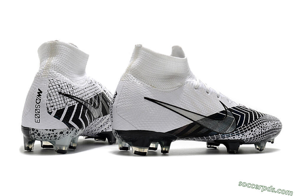 Nike Mercurial Superfly 7 Elite FG High-Tops Football Boots - Black/White/Blue 9