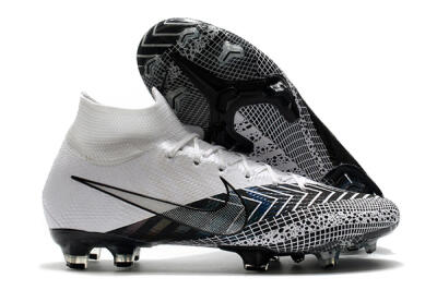 Nike Mercurial Superfly 7 Elite FG High-Tops Football Boots - Black/White/Blue