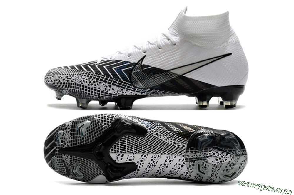 Nike Mercurial Superfly 7 Elite FG High-Tops Football Boots - Black/White/Blue 0