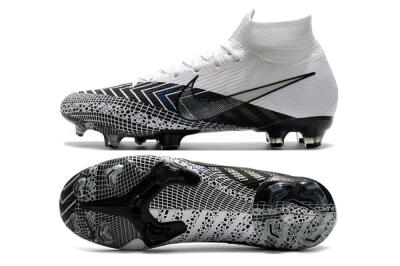 Nike Mercurial Superfly 7 Elite FG High-Tops Football Boots - Black/White/Blue