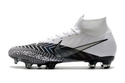 Nike Mercurial Superfly 7 Elite FG High-Tops Football Boots - Black/White/Blue