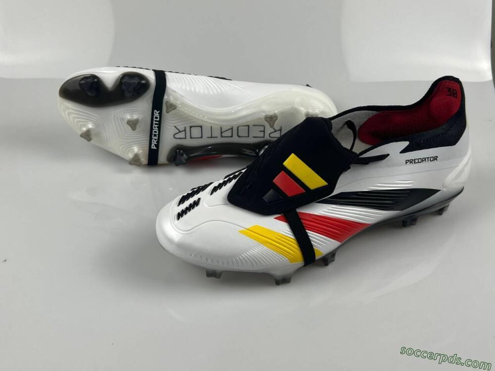 Adidas Predator Elite Foldover Tongue FG Low-Tops Football Boots - White/Black/Red/Yellow