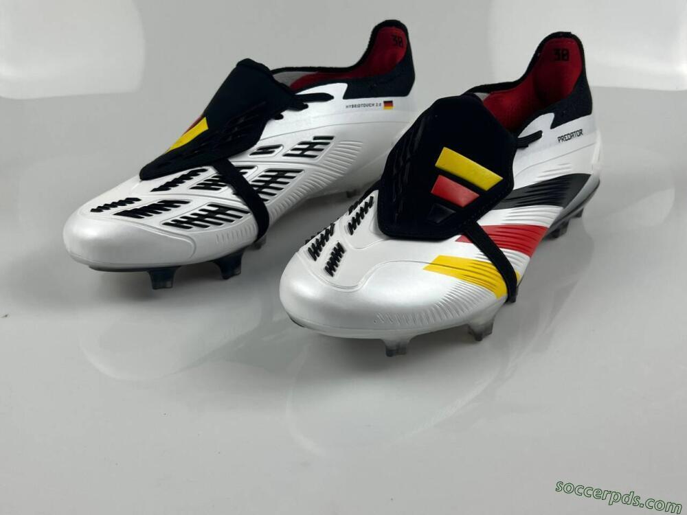 Adidas Predator Elite Foldover Tongue FG Low-Tops Football Boots - White/Black/Red/Yellow