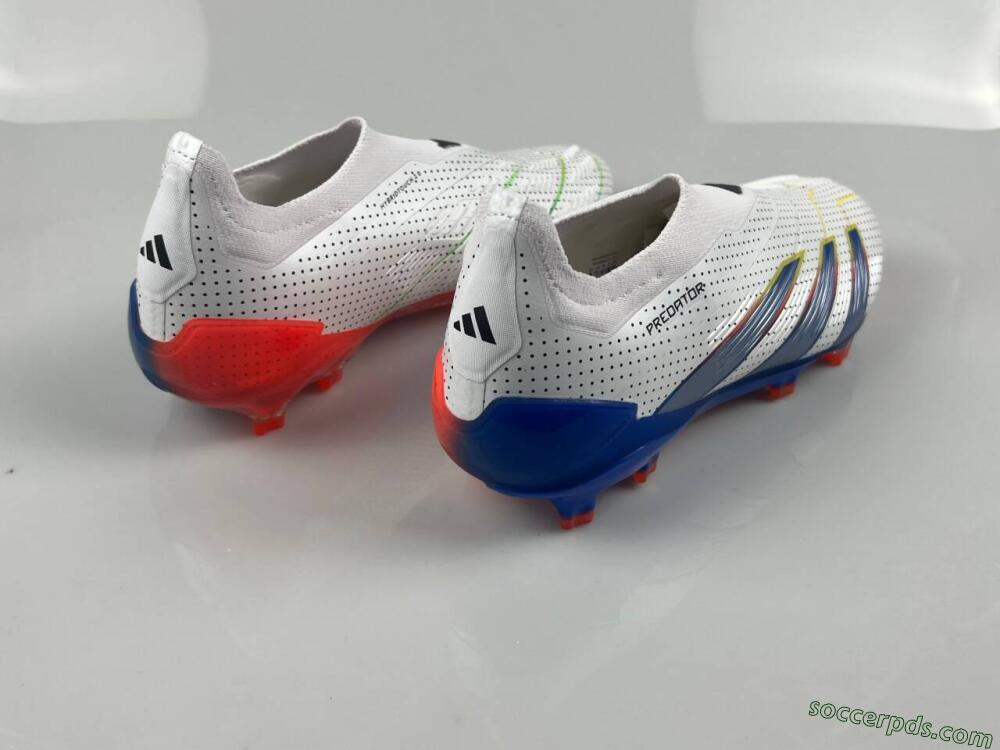 Adidas Predator Accuracy+ Laceless 24 Euphoria FG Low-Tops Football Boots - White/Silver/Blue
