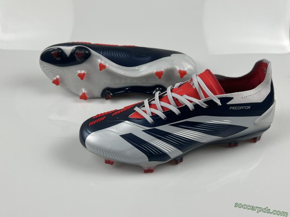 Adidas Predator Accuracy Elite FG Low-Tops Football Boots - Silver/Blue/Red