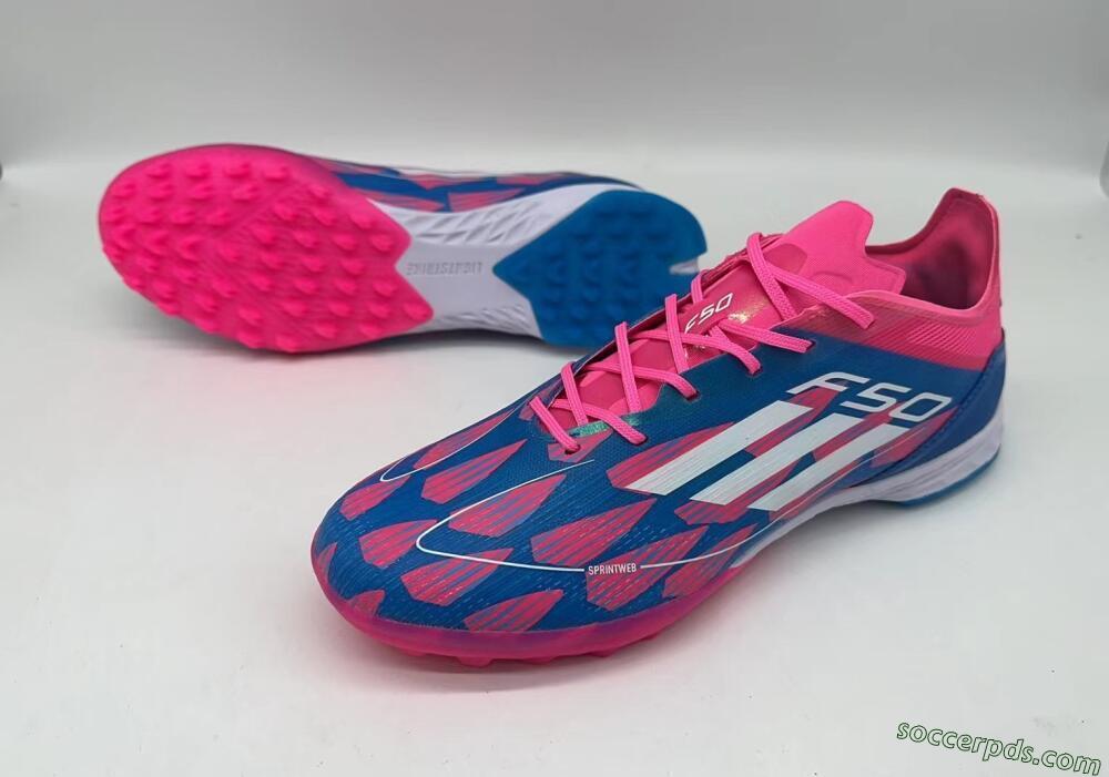 Adidas F50 Elite TF Low-Tops Football Shoes - Blue/Pink/White