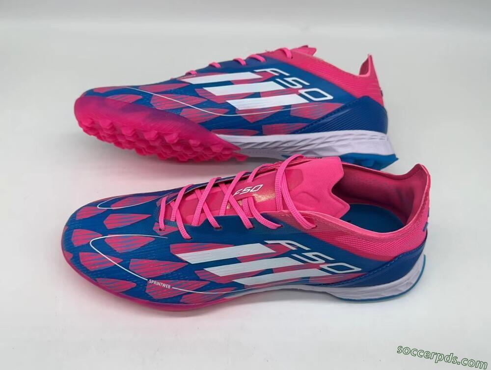 Adidas F50 Elite TF Low-Tops Football Shoes - Blue/Pink/White