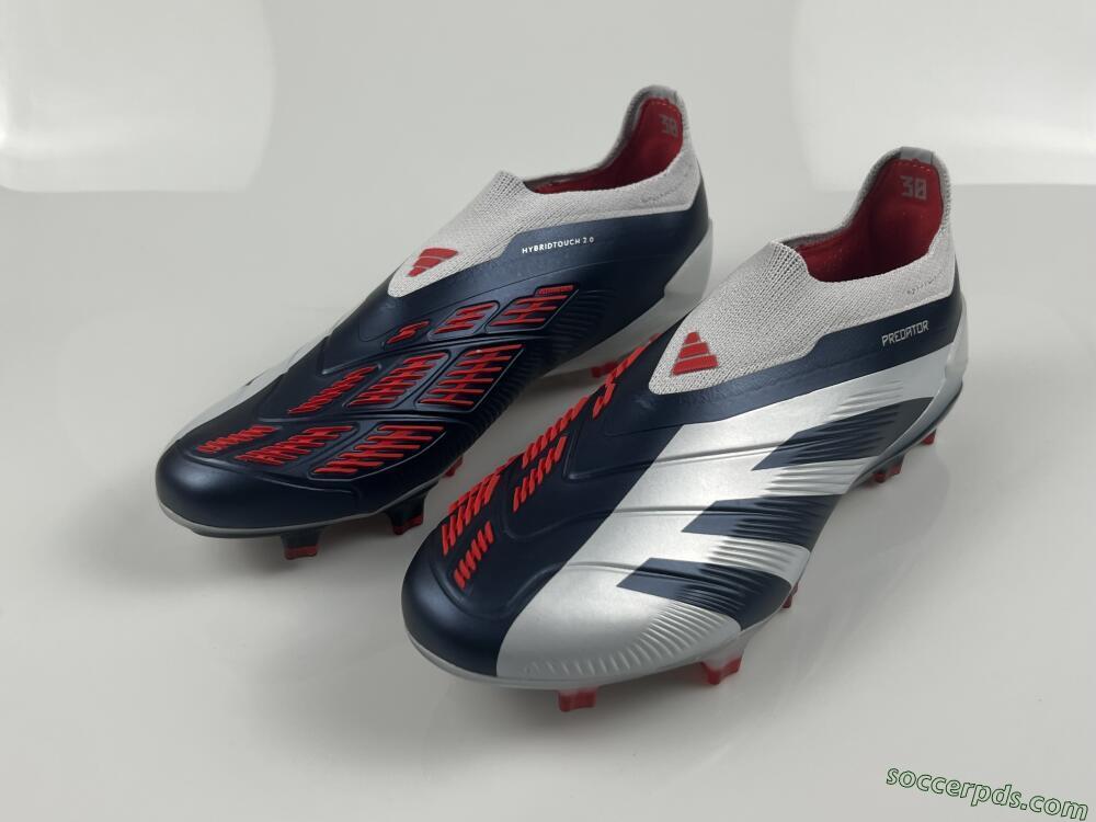 Adidas Predator Accuracy+ Laceless FG Low-Tops Football Boots - Silver/Blue/Red