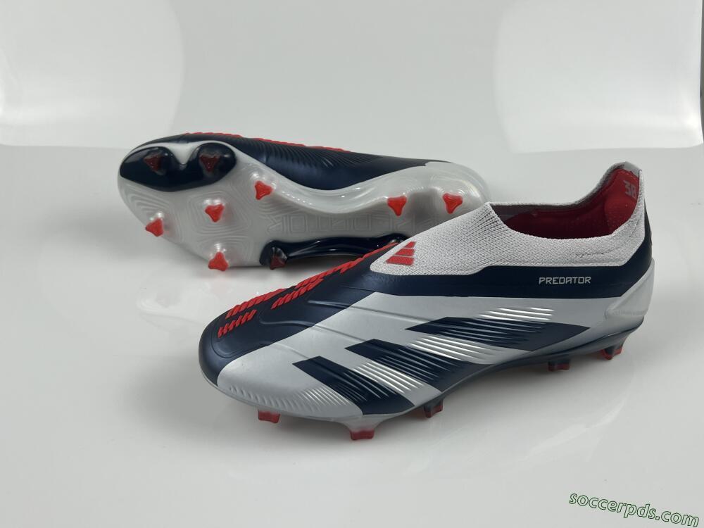 Adidas Predator Accuracy+ Laceless FG Low-Tops Football Boots - Silver/Blue/Red