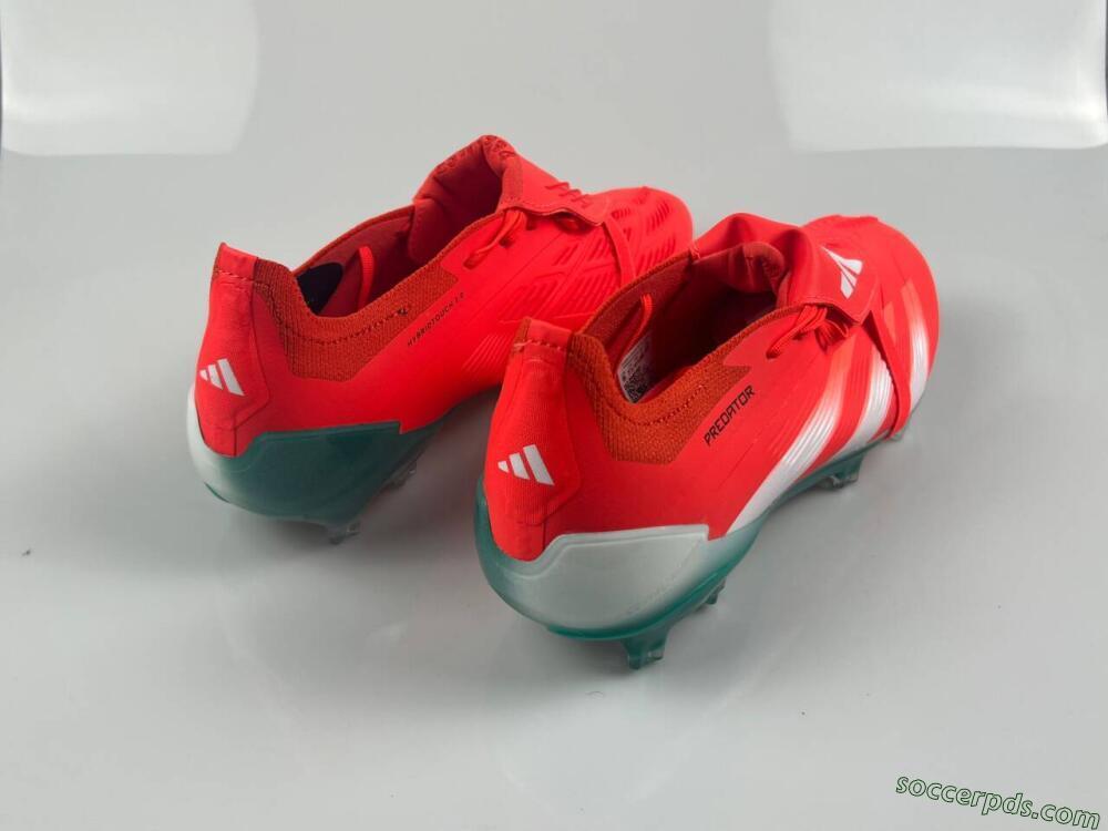 Adidas Predator Elite Foldover Tongue FG Low-Tops Football Boots - Red/White/Green
