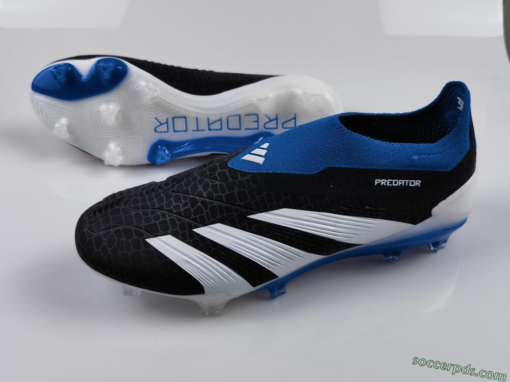 Adidas Predator Accuracy+ Laceless FG Low-Tops Football Boots - Black/White/Blue