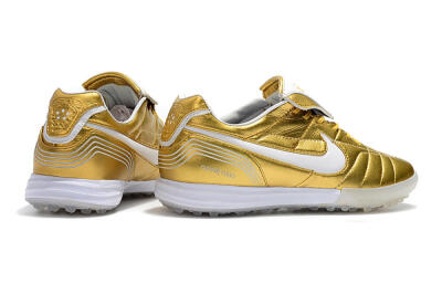 Nike Tiempo Legend 7 Elite R10 TF Low-Tops Football Shoes - Gold/White