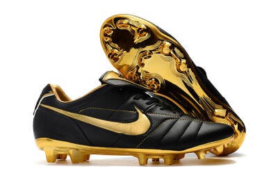 Nike Tiempo Legend 7 Elite R10 FG Low-Tops Football Boots - Black/Gold