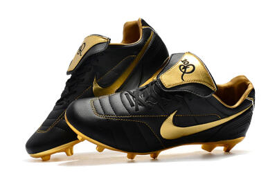 Nike Tiempo Legend 7 Elite R10 FG Low-Tops Football Boots - Black/Gold
