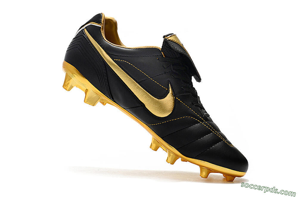 Nike Tiempo Legend 7 Elite R10 FG Low-Tops Football Boots - Black/Gold 7