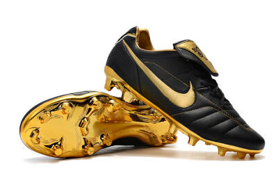 Nike Tiempo Legend 7 Elite R10 FG Low-Tops Football Boots - Black/Gold