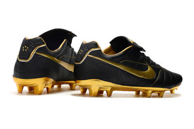 Nike Tiempo Legend 7 Elite R10 FG Low-Tops Football Boots - Black/Gold