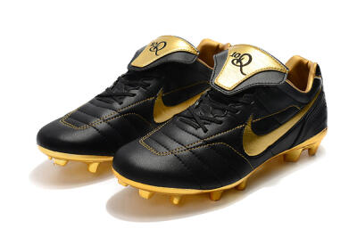 Nike Tiempo Legend 7 Elite R10 FG Low-Tops Football Boots - Black/Gold