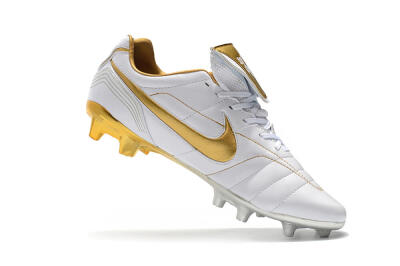 Nike Tiempo Legend 7 Elite R10 FG Low-Tops Football Boots - White/Gold