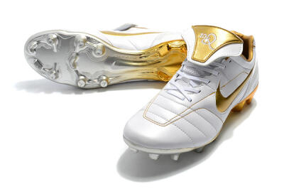 Nike Tiempo Legend 7 Elite R10 FG Low-Tops Football Boots - White/Gold