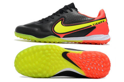 Nike React Tiempo Legend 9 Pro TF Low-Tops Football Shoes - Black/Yellow/Red