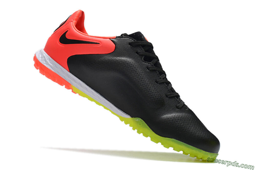 Nike React Tiempo Legend 9 Pro TF Low-Tops Football Shoes - Black/Yellow/Red 4