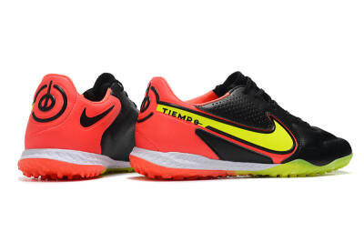 Nike React Tiempo Legend 9 Pro TF Low-Tops Football Shoes - Black/Yellow/Red