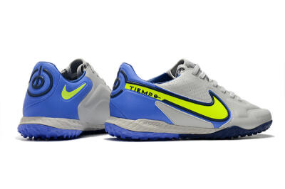 Nike React Tiempo Legend 9 Pro TF Low-Tops Football Shoes - Grey/Yellow/Blue