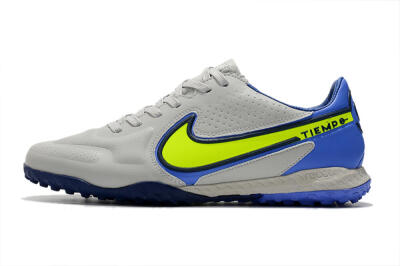 Nike React Tiempo Legend 9 Pro TF Low-Tops Football Shoes - Grey/Yellow/Blue