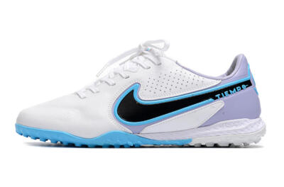 Nike React Tiempo Legend 9 Pro TF Low-Tops Football Shoes - White/Blue/Purple