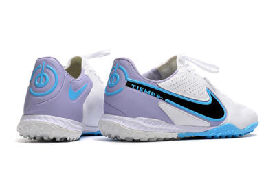 Nike React Tiempo Legend 9 Pro TF Low-Tops Football Shoes - White/Blue/Purple