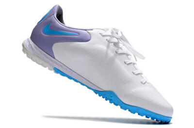 Nike React Tiempo Legend 9 Pro TF Low-Tops Football Shoes - White/Blue/Purple